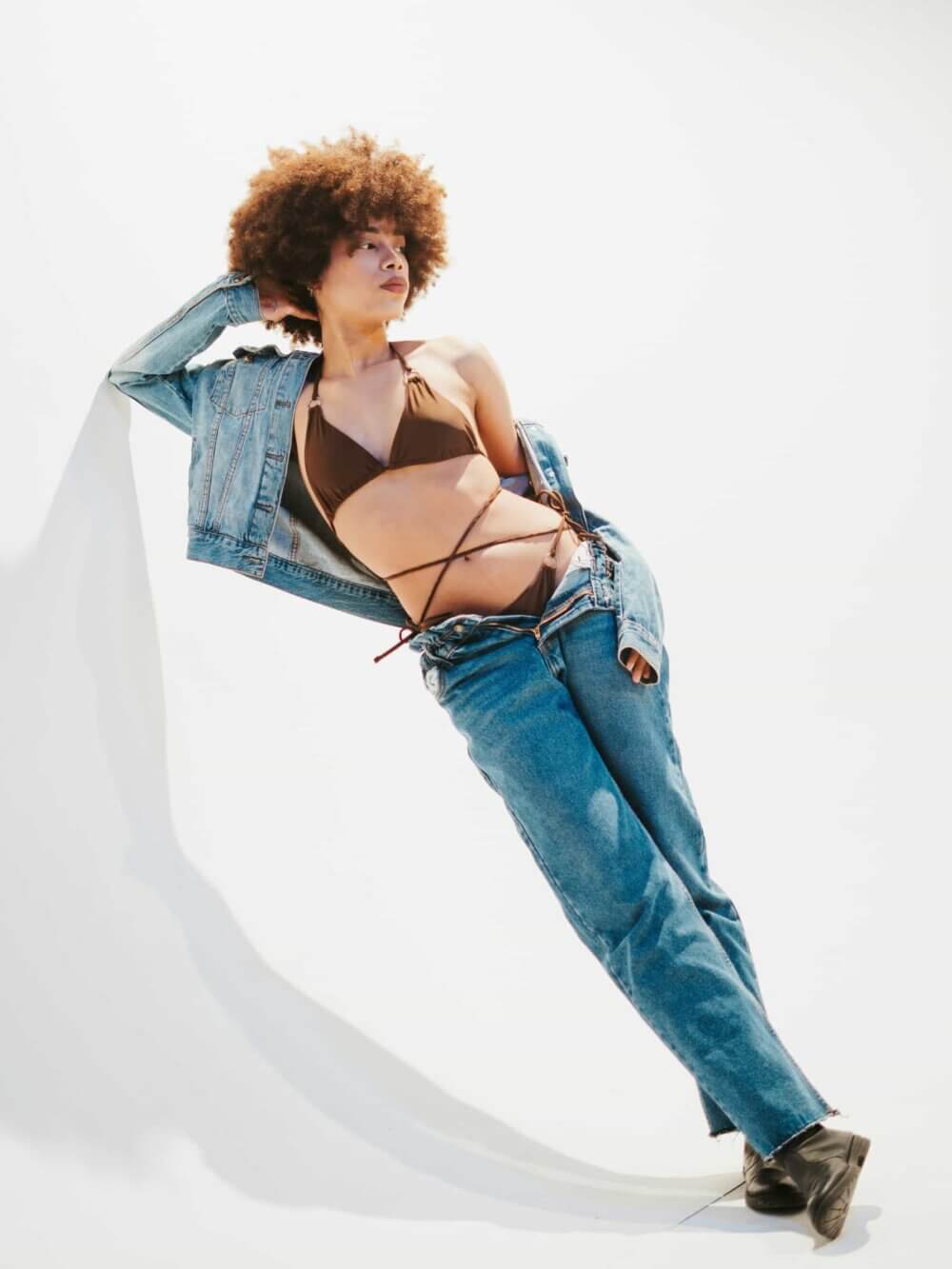 Straight  high-waist jeans
